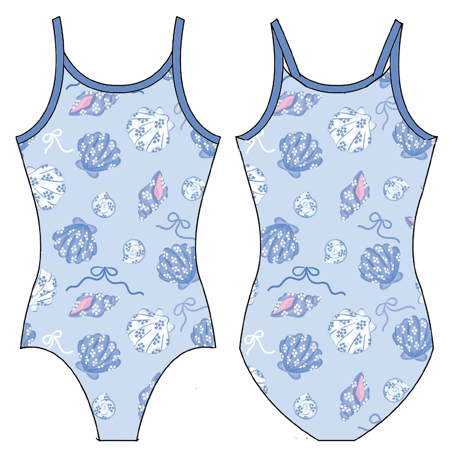 SEASHELL COQUETTE GYMNASTICS LEOTARD