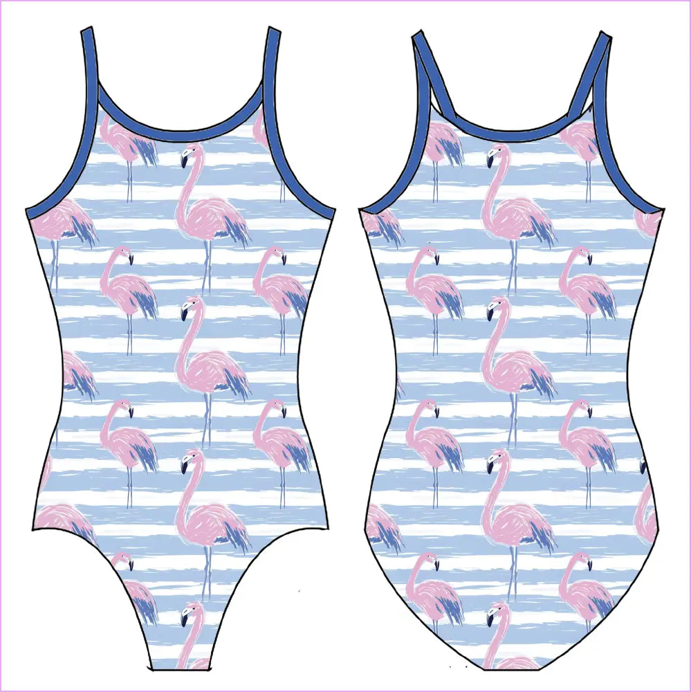 SEASIDE FLAMINGO GYMNASTICS LEOTARD - GYMNASTICS LEOTARDS