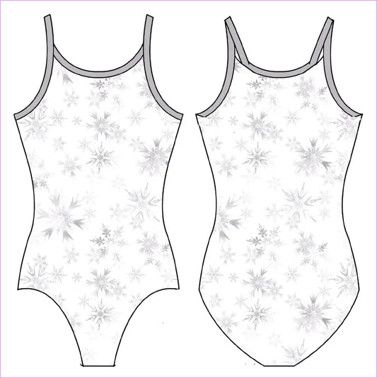 SILVER SNOWFLAKES GYMNASTICS LEOTARD - GYMNASTICS LEOTARDS
