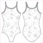 SILVER SNOWFLAKES GYMNASTICS LEOTARD - GYMNASTICS LEOTARDS