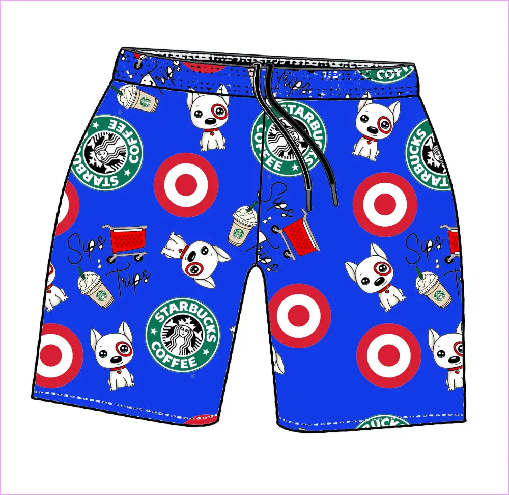 SIPS AND TRIPS MENS TRAINING SHORTS - MENS SHORTS