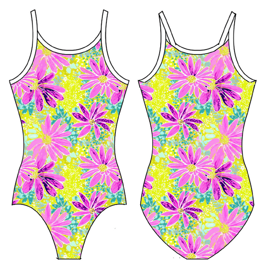 SPRING DAISIES GYMNASTICS LEOTARD