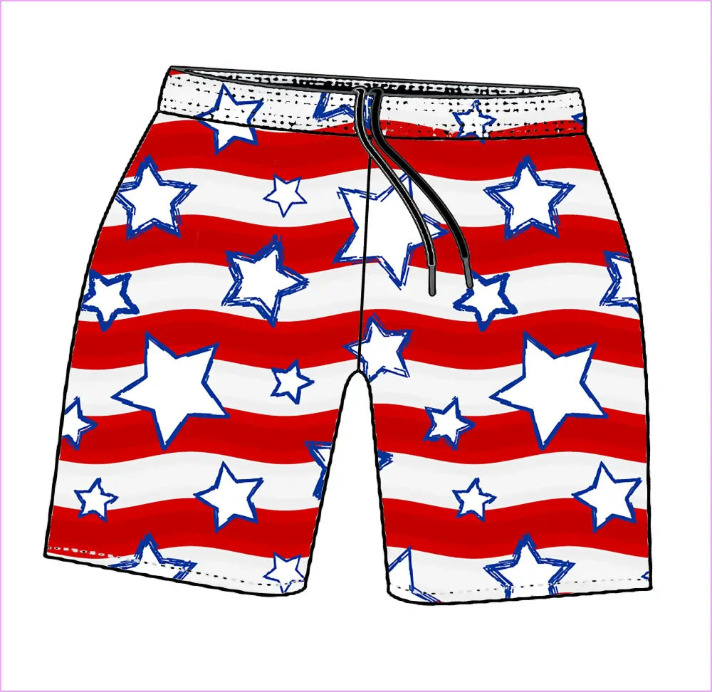 STARS AND STRIPES MENS TRAINING SHORTS - MENS SHORTS