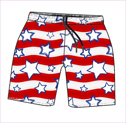 STARS AND STRIPES MENS TRAINING SHORTS - MENS SHORTS