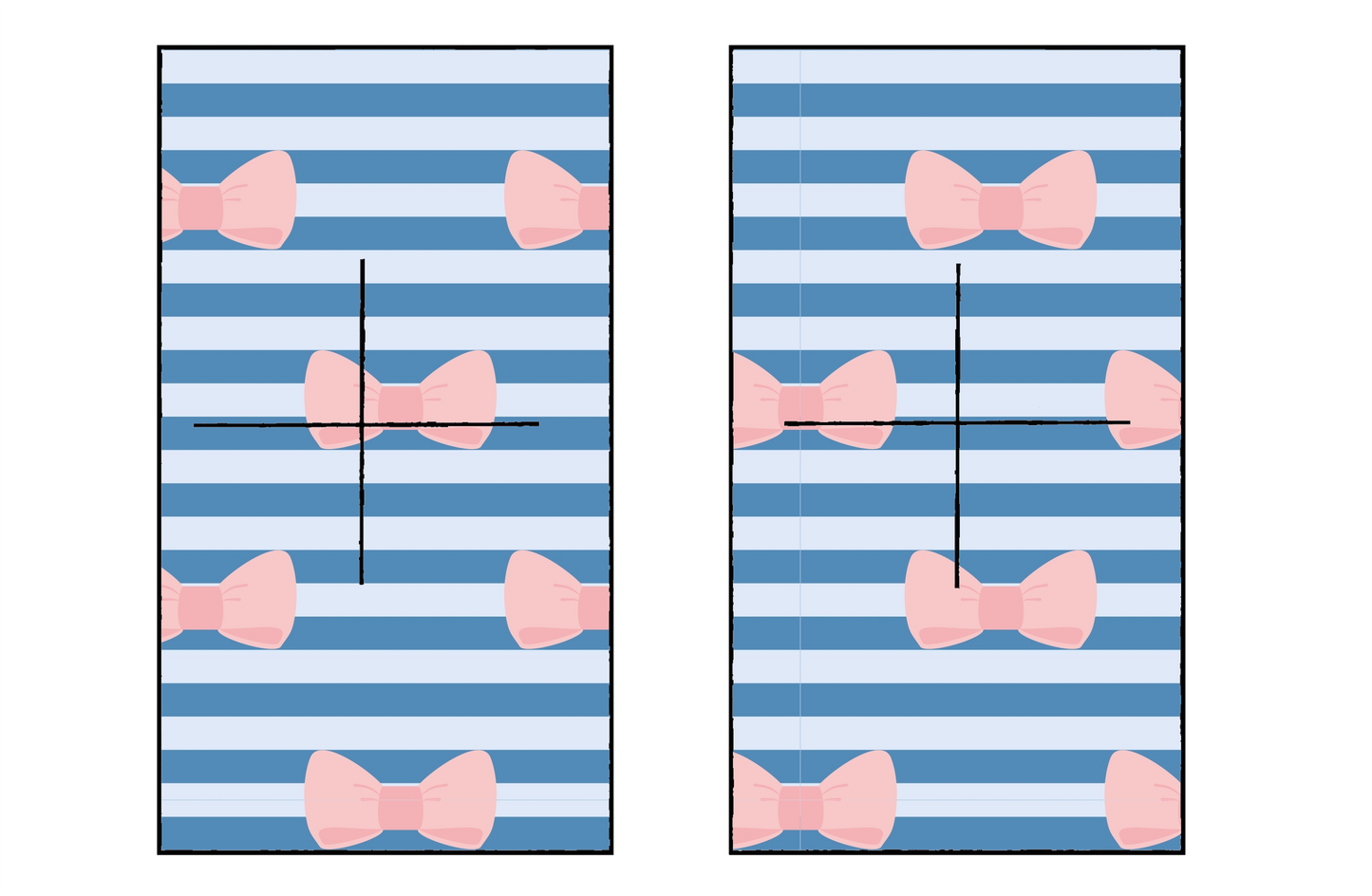STRIPES AND BOWS BOSS BANDS