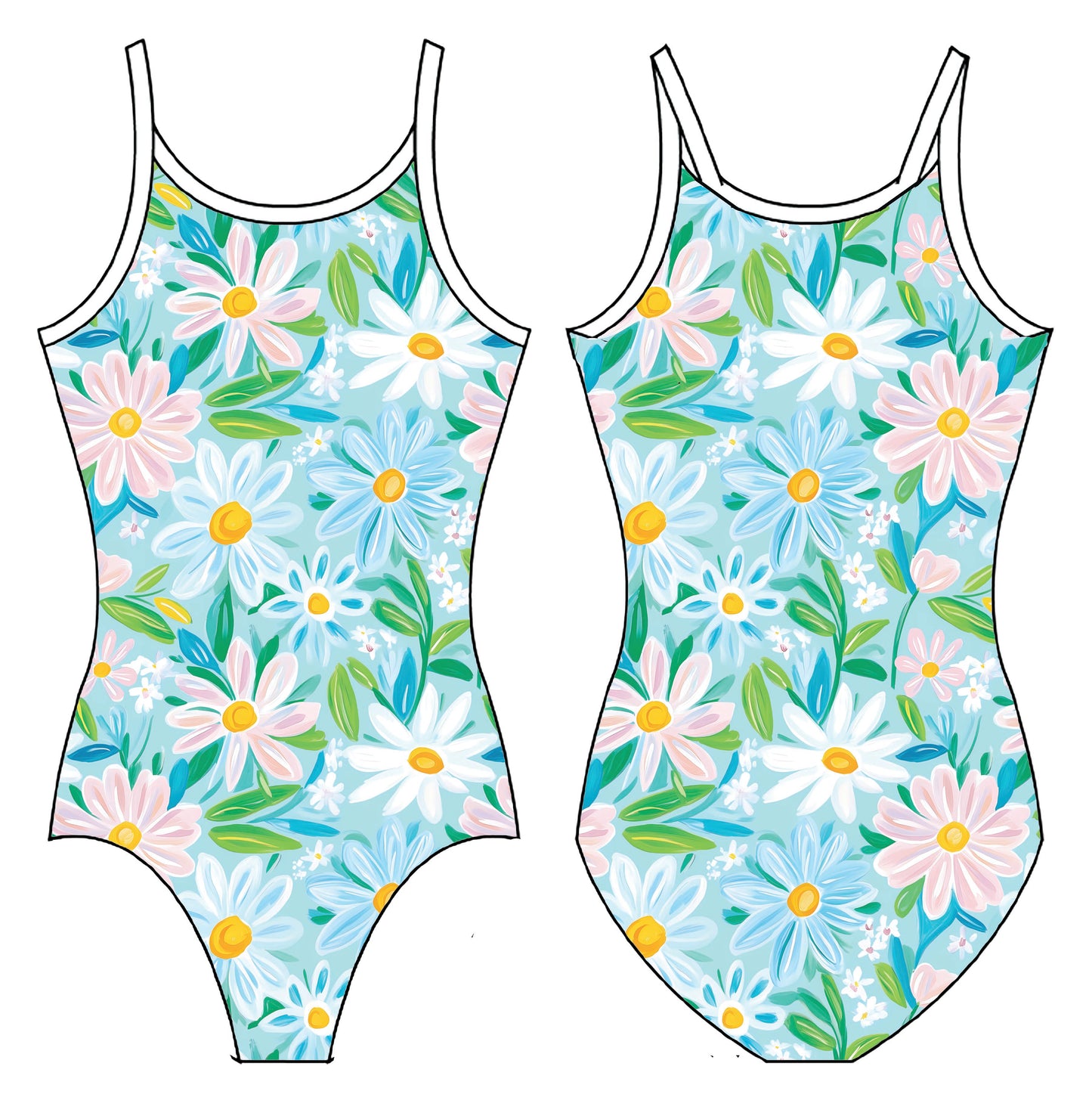 SUMMER BOUQUET GYMNASTICS LEOTARD