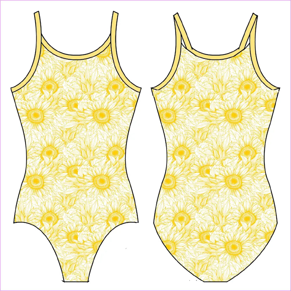 SUNFLOWERS GYMNASTICS LEOTARD - GYMNASTICS LEOTARDS