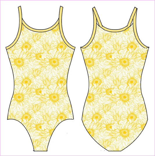 SUNFLOWERS GYMNASTICS LEOTARD - GYMNASTICS LEOTARDS