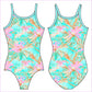 TROPICAL BLOSSOMS GYMNASTICS LEOTARD - GYMNASTICS LEOTARDS