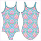 TROPICAL DAMASK GYMNASTICS LEOTARD - GYMNASTICS LEOTARDS