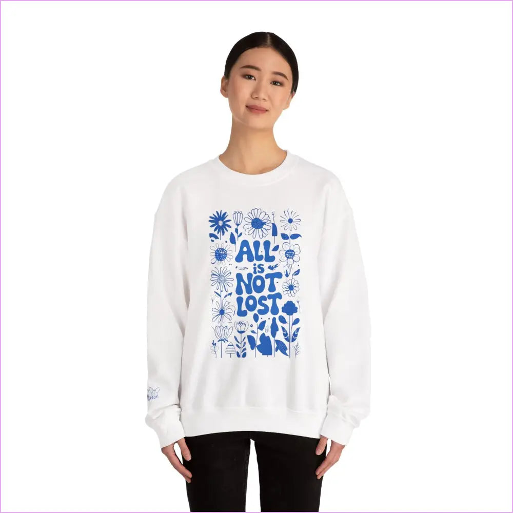 Unisex Crewneck Sweatshirt - ’All is Not Lost’ Floral Design - Sweatshirt