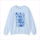 Unisex Crewneck Sweatshirt - ’All is Not Lost’ Floral Design - Light Blue / S - Sweatshirt