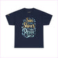 Unisex Heavy Cotton Tee - ’The Sun Always Shines After the Rain’ Inspirational Shirt - Navy / S - T-Shirt