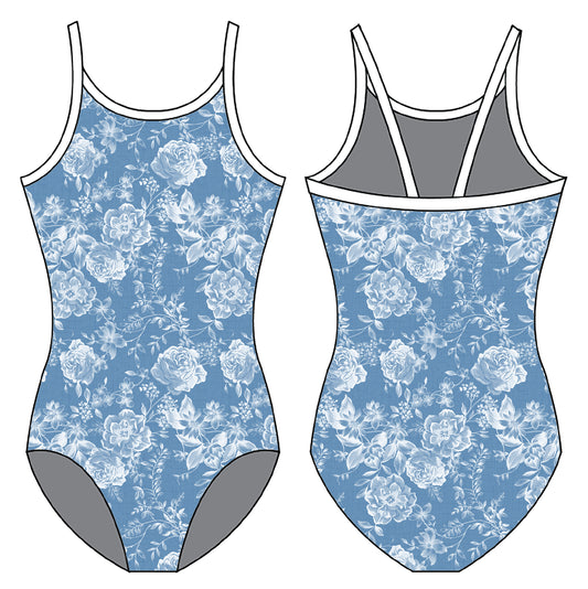 VINTAGE BLUES GYMNASTICS LEOTARD