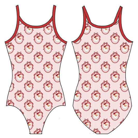 VINTAGE SANTA GYMNASTICS LEOTARD
