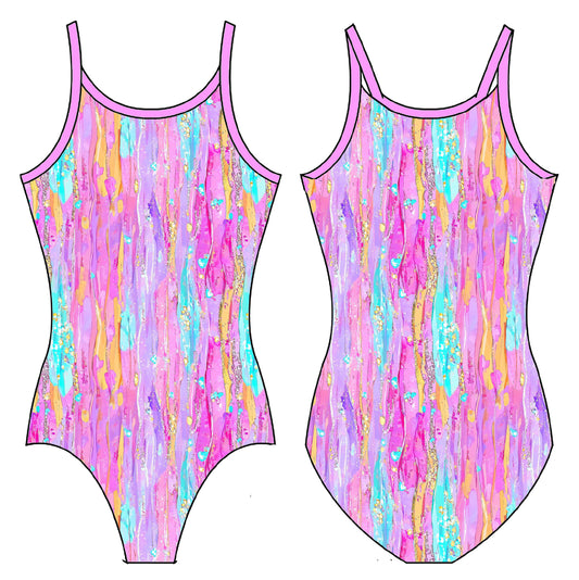 WATERCOLORS GYMNASTICS LEOTARD