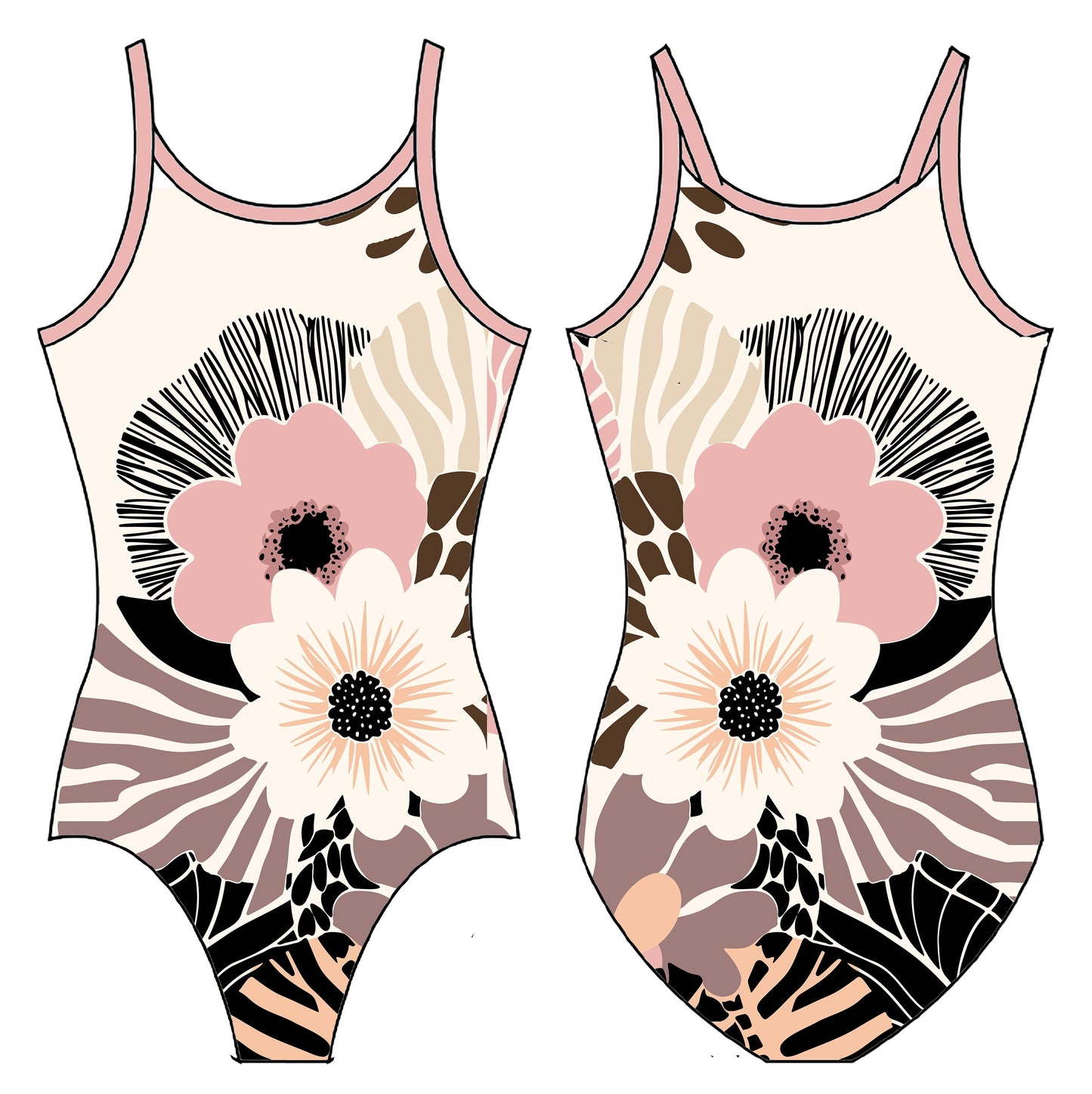 WILD BLOOMS GYMNASTICS LEOTARD