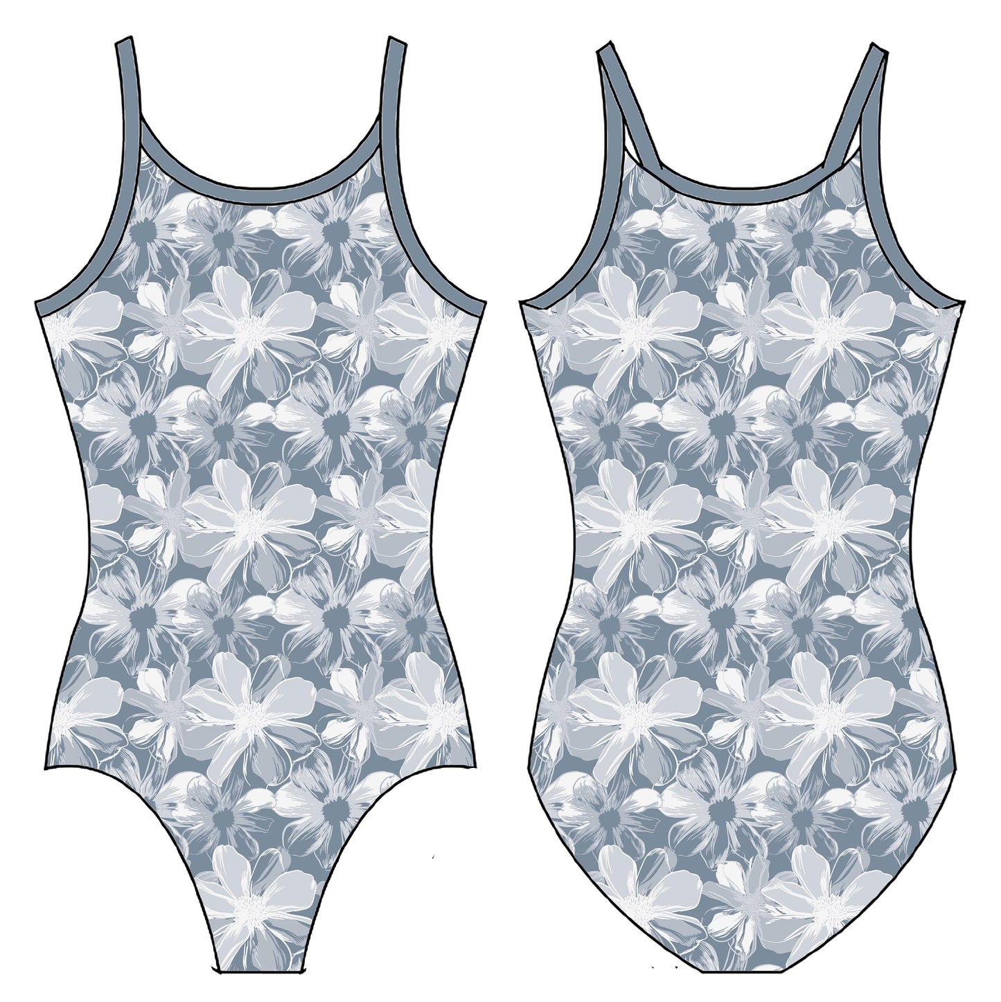 WINTER BLOOMS GYMNASTICS LEOTARD