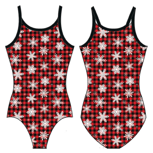 WINTER FLANNEL GYMNASTICS LEOTARD