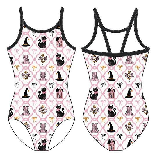 THE WITCH'S TRELLIS GYMNASTICS LEOTARD