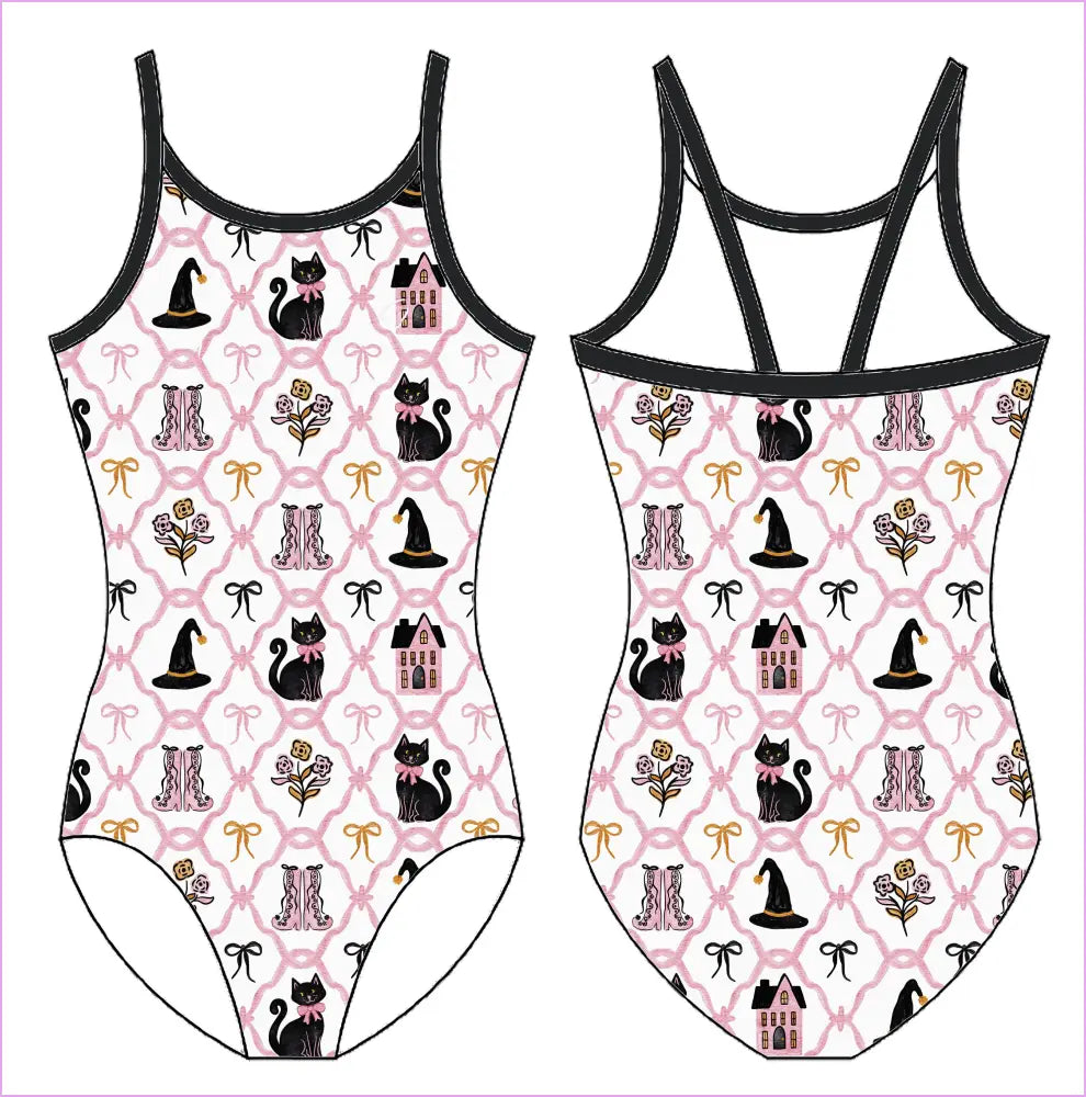 WITCHES TRELLIS GYMNASTICS LEOTARD - GYMNASTICS LEOTARDS