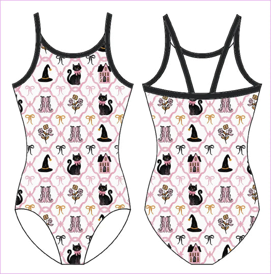 WITCHES TRELLIS GYMNASTICS LEOTARD - GYMNASTICS LEOTARDS