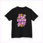 You Grow Girl Kids Heavy Cotton Tee - Floral Design T-Shirt for Girls - Kids clothes