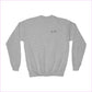 Youth Crewneck Sweatshirt - ’Trust The Magic Of New Beginnings’ Floral Design - Sport Grey / XS - Kids clothes