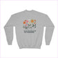 Youth Crewneck Sweatshirt - ’Trust The Magic Of New Beginnings’ Floral Design - Kids clothes