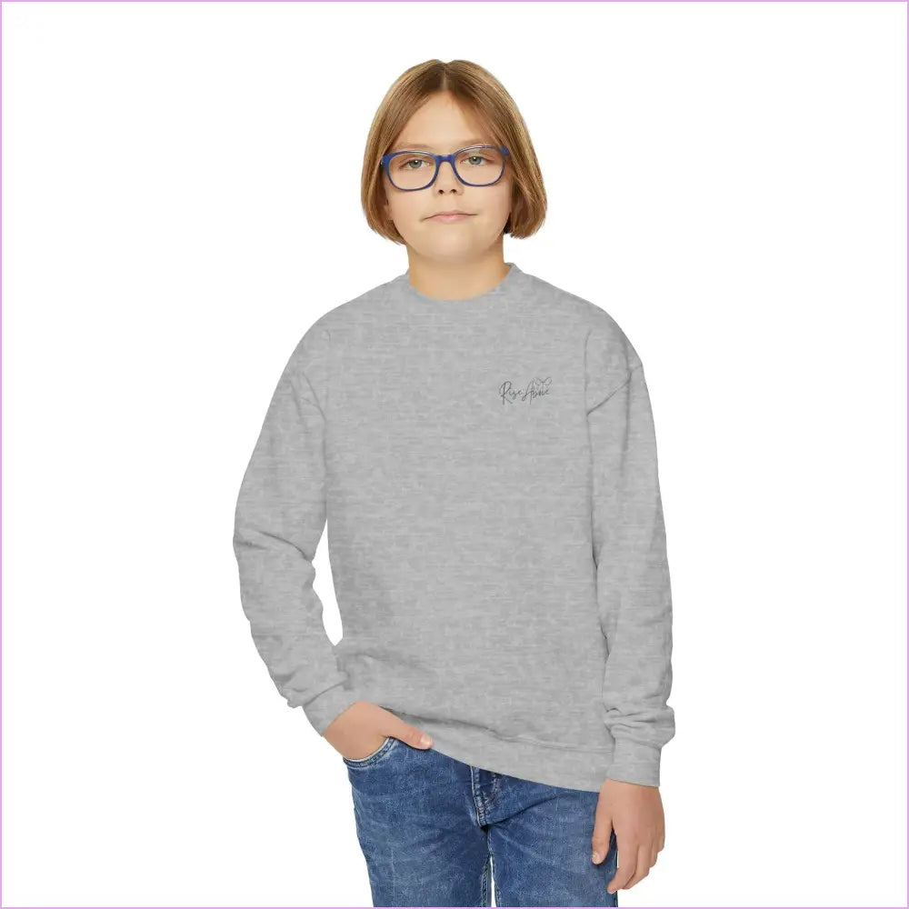 Youth Crewneck Sweatshirt - ’Trust The Magic Of New Beginnings’ Floral Design - Kids clothes