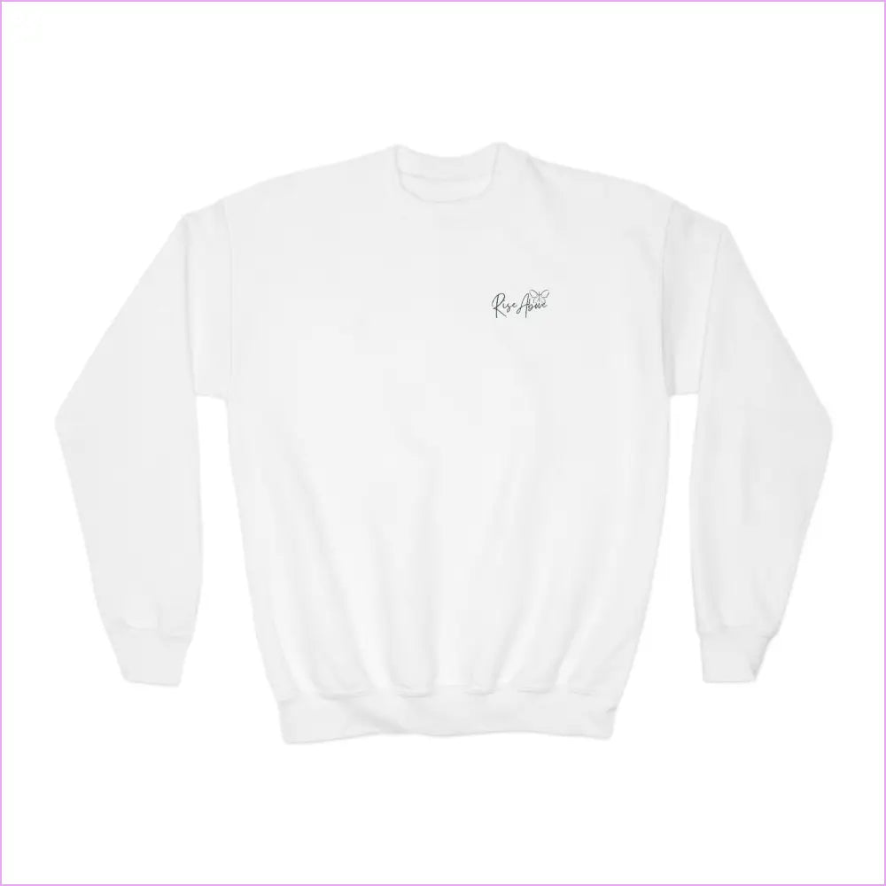 Youth Crewneck Sweatshirt - ’Trust The Magic Of New Beginnings’ Floral Design - White / XS - Kids clothes