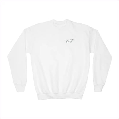 Youth Crewneck Sweatshirt - ’Trust The Magic Of New Beginnings’ Floral Design - White / XS - Kids clothes