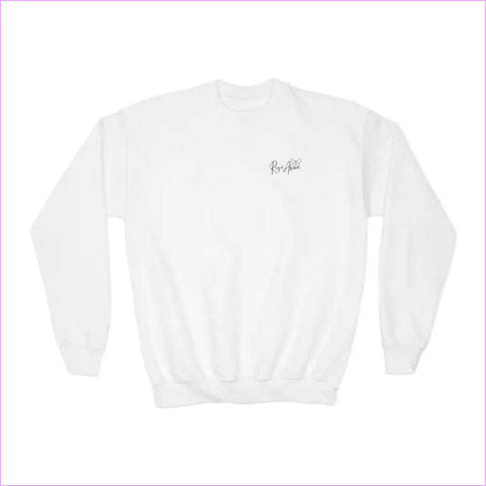 Youth Crewneck Sweatshirt - ’Trust The Magic Of New Beginnings’ Floral Design - White / XS - Kids clothes