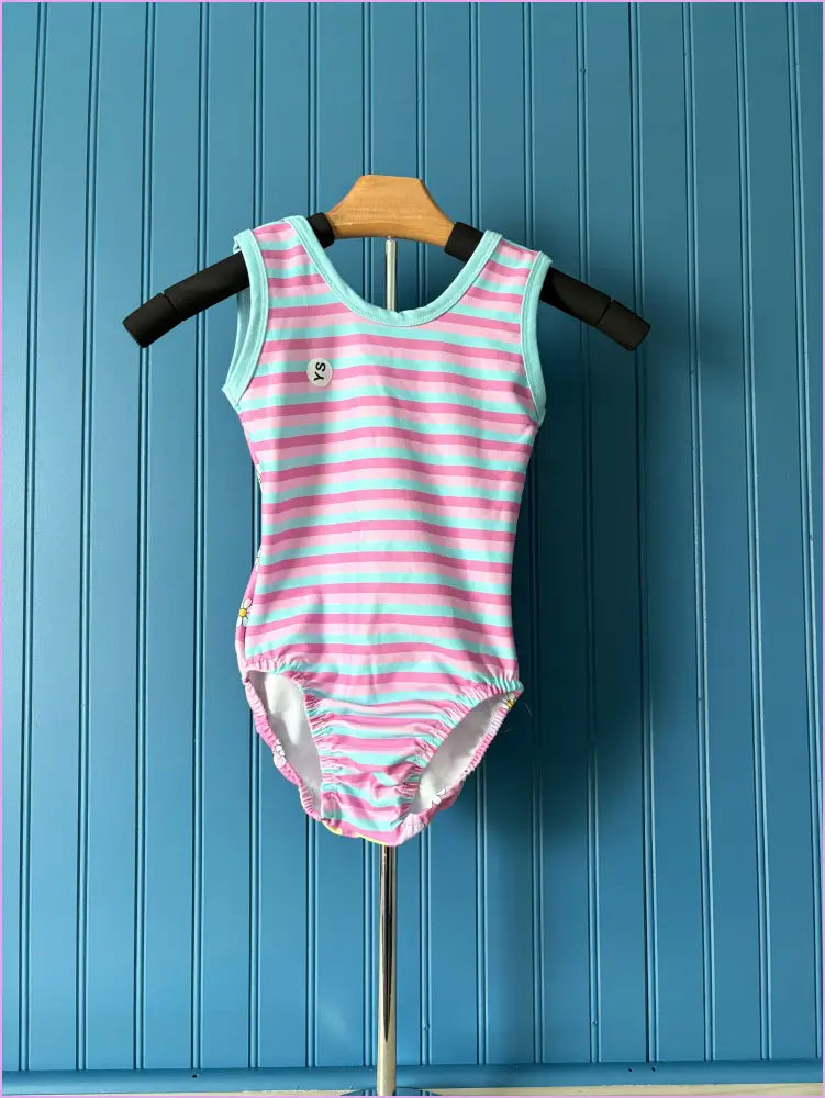 YS Tank Stripes and Peeps Gymnastics leotard